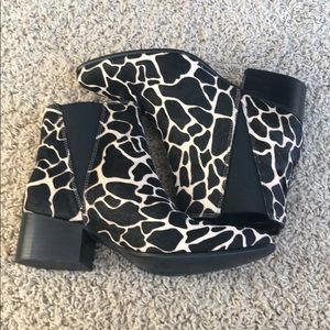 Urban Outfitters Boots Side 6 Black Animal Print